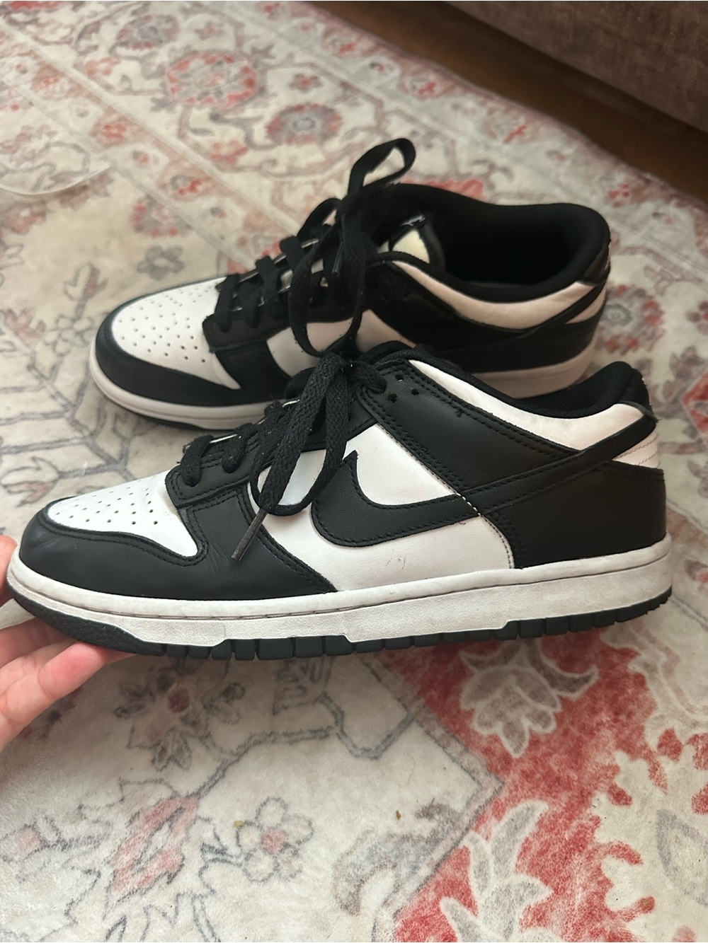 Nike Kids Black and White Low-Top Sneakers